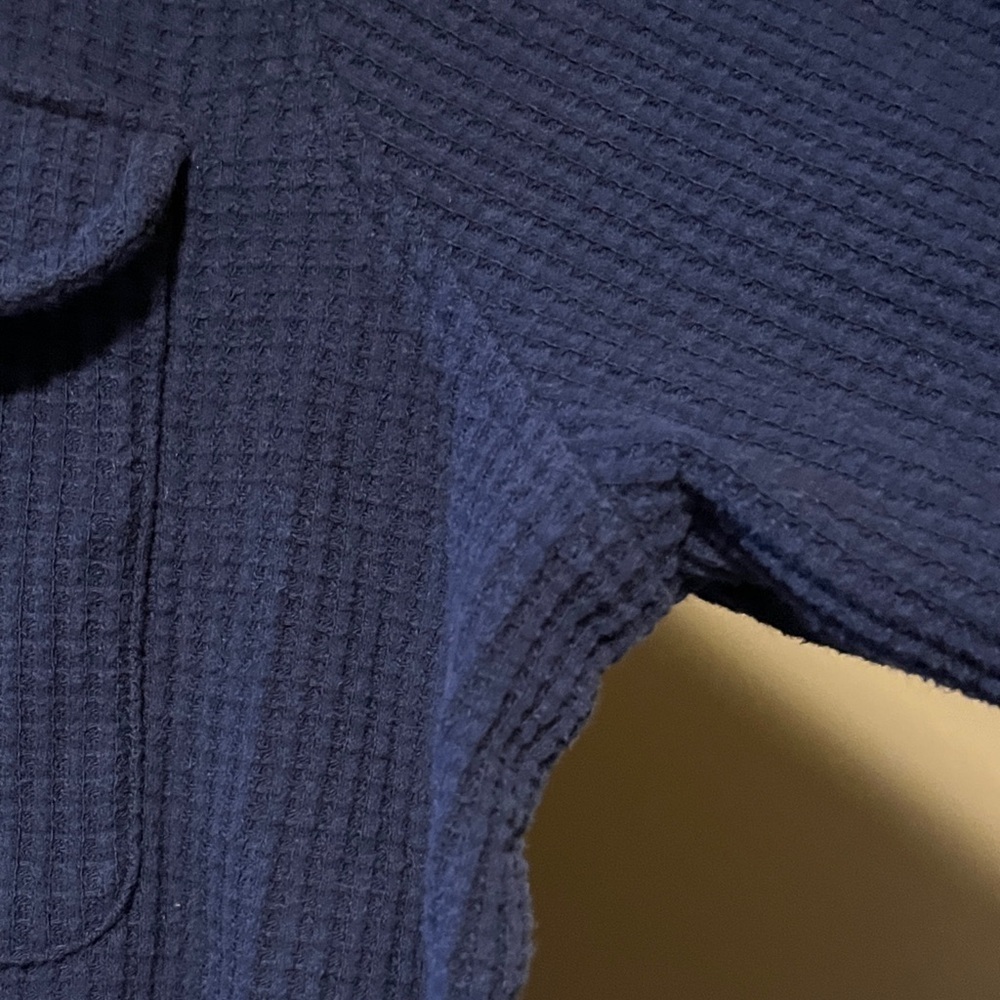 Lands' End Navy Casual Button Down Shirt - Picture 5 of 10